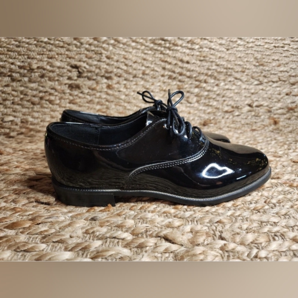 NEW Barclay Mens Black Dress Shoes Size 8M Round Toe. Formal.  Patent Leather.